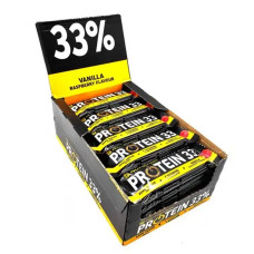 Протеїнові батончики GO ON - Protein Bar 33% - ваніль-малина, 25 шт, 50 грам (Без цукру)