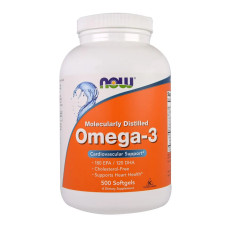 Жирні кислоти NOW Omega 3 - 500 softgels