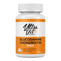 Для суглобів та сухожилля UltraVit Glucosamine Chondroitin MSM - 90 табл