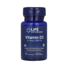  Вітаміни Life Extension Vitamin D3 25 mcg (1000 IU) - 90 капс