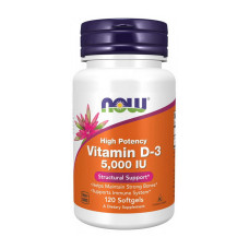 Вітаміни NOW Vitamin D3 5000 - 120 капс