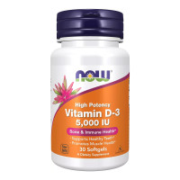 Вітаміни NOW Vitamin D3 5000 - 30 капс