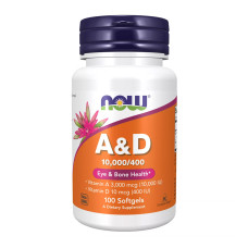 Вітаміни NOW Foods A&D 10000/400 - 100 капс