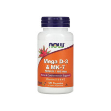 Вітаміни NOW Foods Mega D-3 + MK-7 - 120 капс